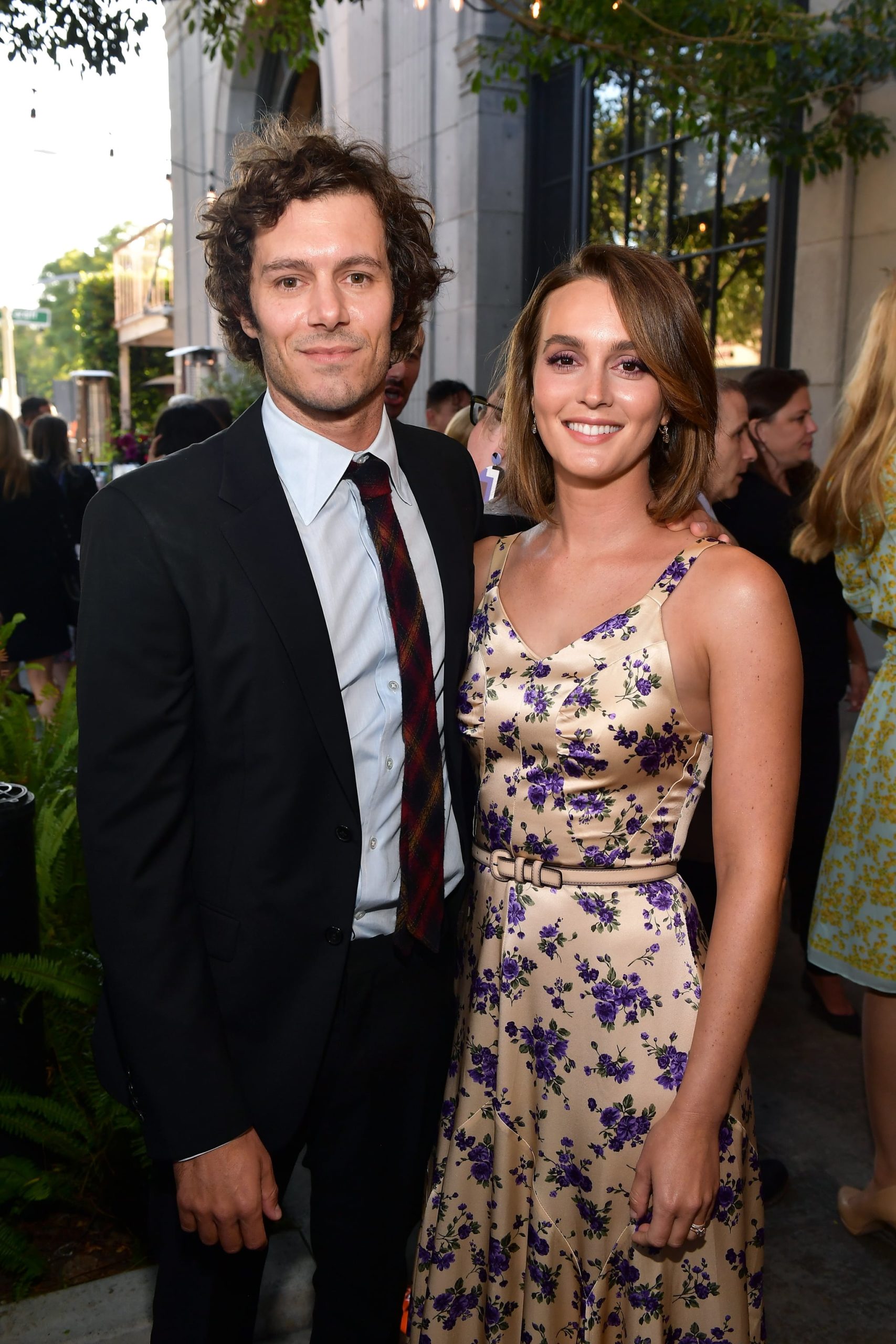 CULVER CITY, CALIFORNIA - AUGUST 19: (L-R) Adam Brody and Leighton Meester attend the LA Screening Of Fox Searchlight