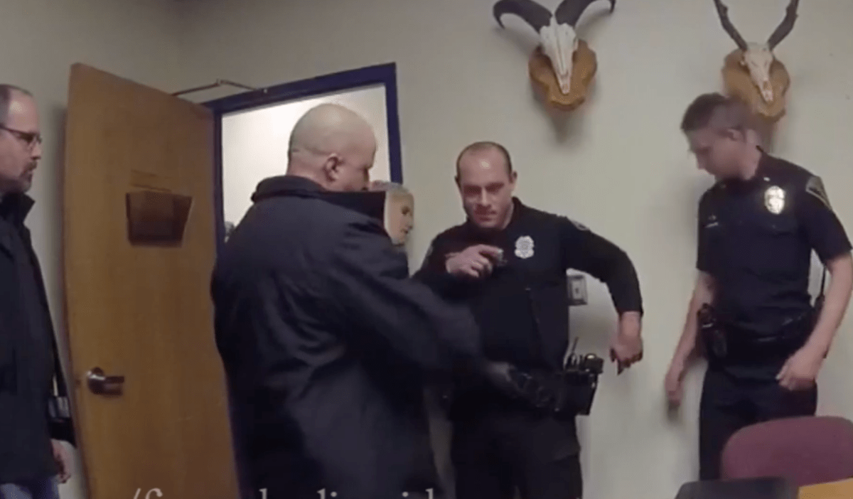‘Wife Beating’ Officer Is Arrested While On Duty Has Uniform Cut Off
