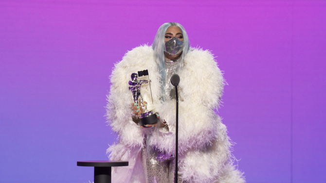 STYLECASTER | Lady Gaga Face Mask VMAs