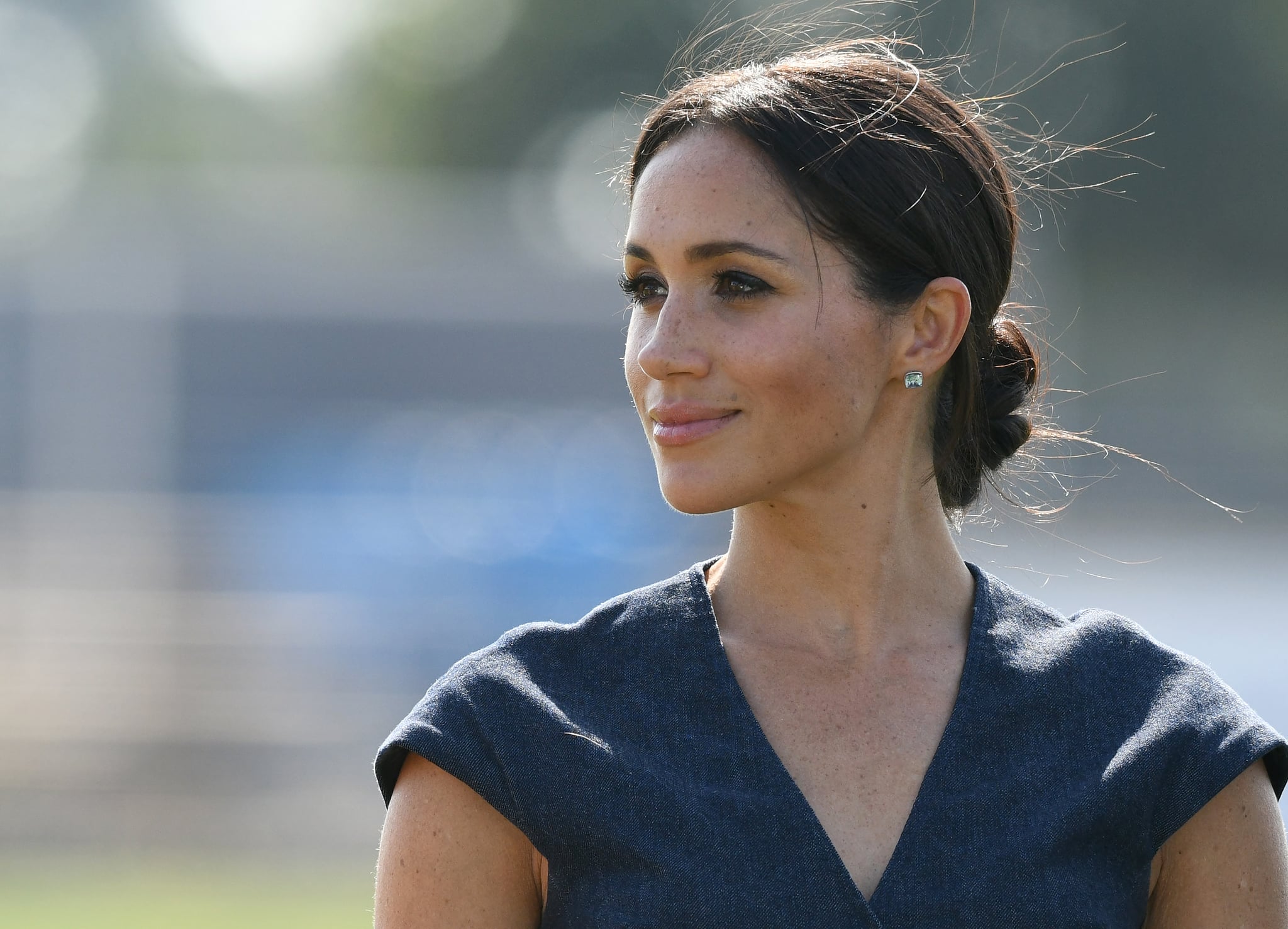 WINDSOR,  UNITED KINGDOM - JULY 26:  Meghan, Duchess of Sussex  attends the Sentebale ISPS Handa Polo Cup at the Royal County of Berkshire Polo Club on July 26, 2018 in Windsor, England. (Photo by Anwar Hussein/WireImage)