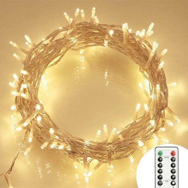 [Remote and Timer] 36ft 100 LED Outdoor Battery Fairy Lights