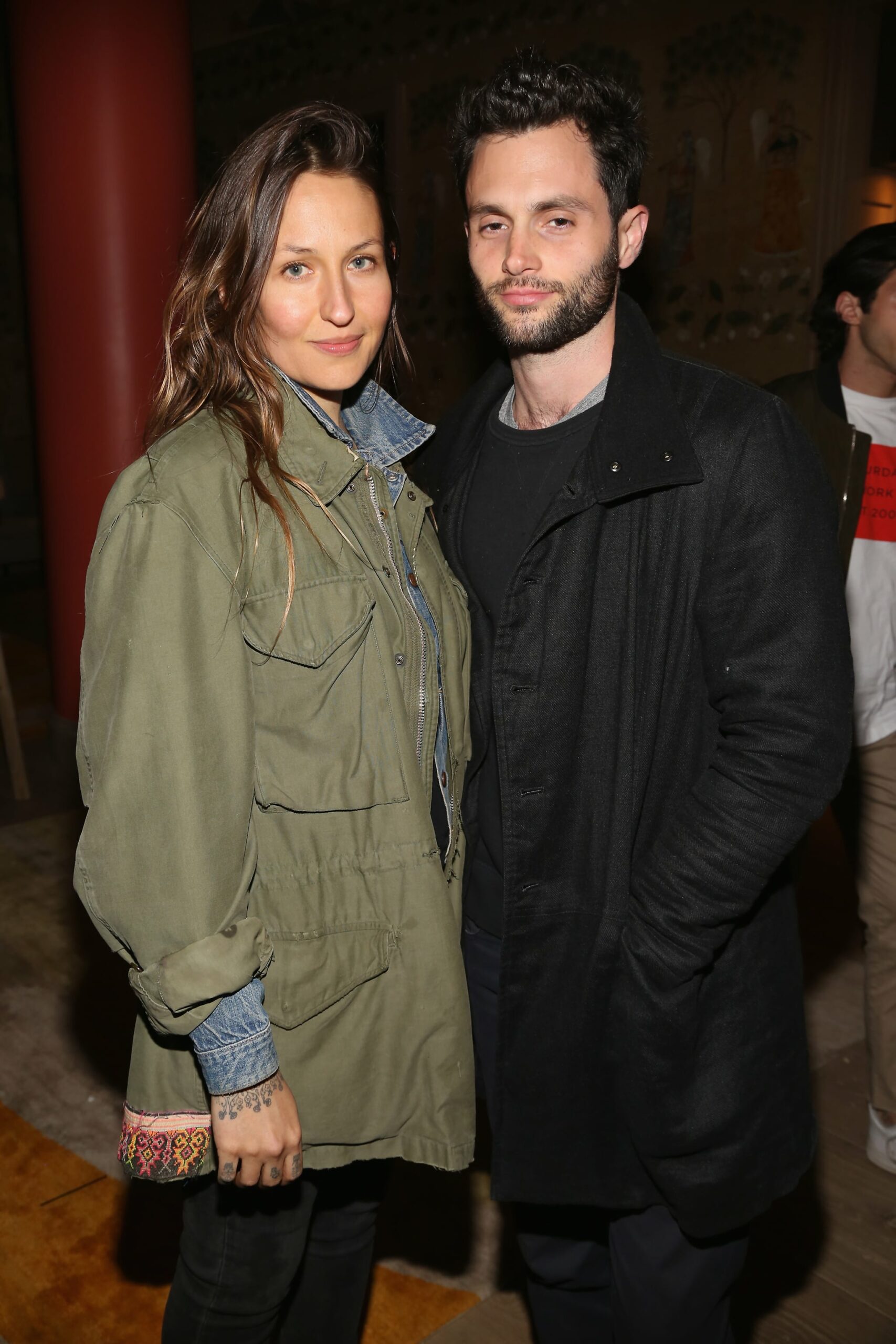 NEW YORK, NY - APRIL 30: Domino Kirke and Penn Badgley attend The Weinstein Company and Lyft host a special screening of