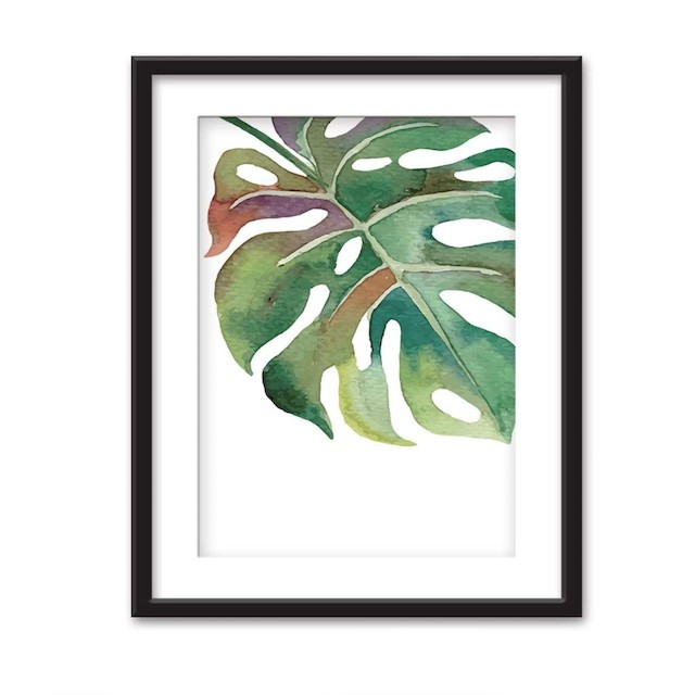 wall26 - Framed Wall Art - Tropical Plant Leaf