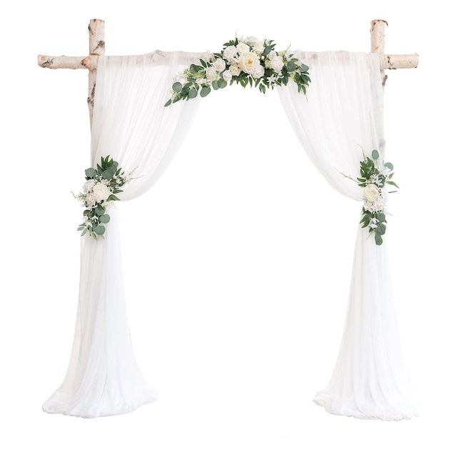 Ling's moment Artificial Wedding Arch Flowers Kit