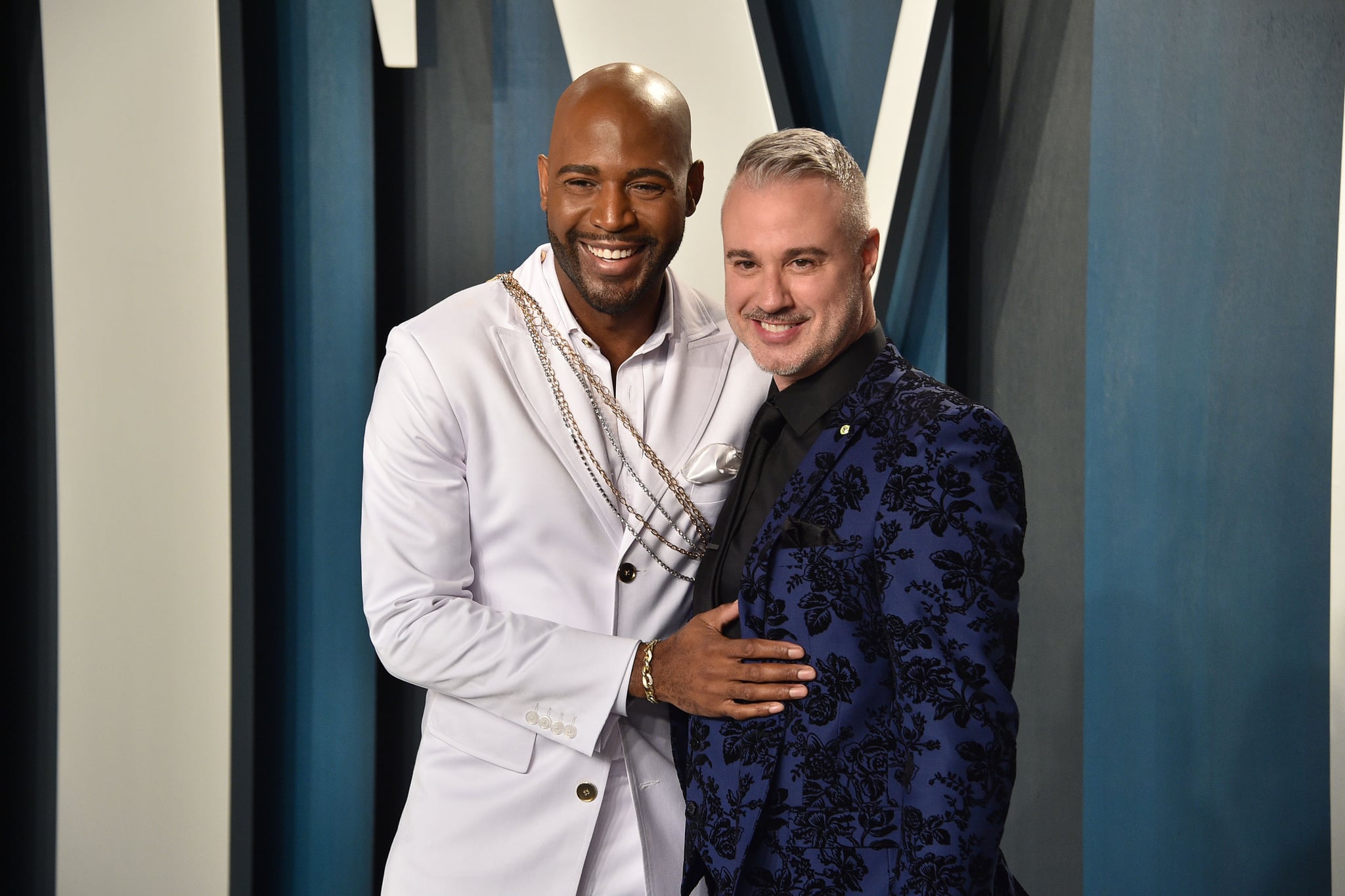 BEVERLY HILLS, CALIFORNIA - FEBRUARY 09: Karamo Brown and Ian Jordan attend the 2020 Vanity Fair Oscar Party at Wallis Annenberg Center for the Performing Arts on February 09, 2020 in Beverly Hills, California. (Photo by David Crotty/Patrick McMullan via Getty Images)