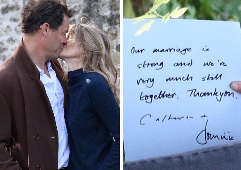 Dominic West And Wife Catherine FitzGerald Address Reporters After Viral Lily James Photos