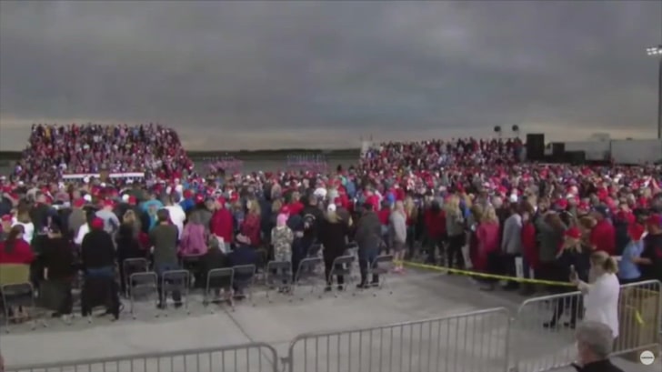 Trump Campaign Blares 'In the Air Tonight' at Iowa Rally Amid COVID Spike