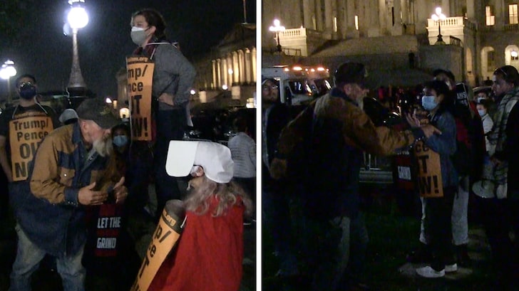 Amy Coney Barrett Confirmation Triggers Protest Outside Capitol Building