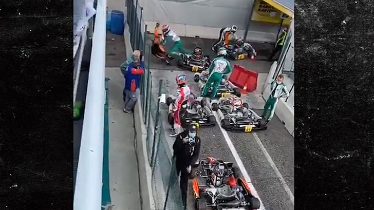 Italian Kart Driver Throws Bumper at Other Racers on Track