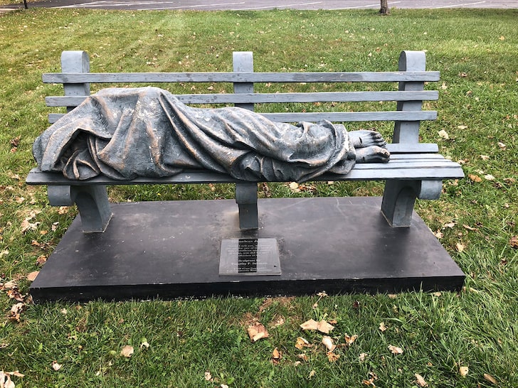 Cops Called on 'Homeless Jesus' Statue