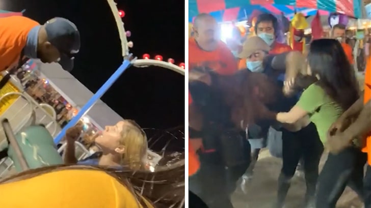 Wild Brawl at Vegas' Halloween Town After Woman Gets Kicked Off Ride