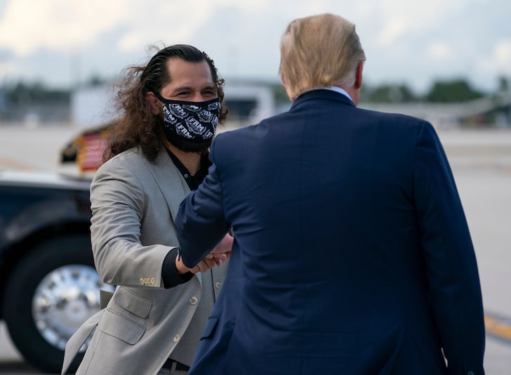 UFC's Jorge Masvidal Greets Donald Trump In Florida, POTUS Not Wearing Mask