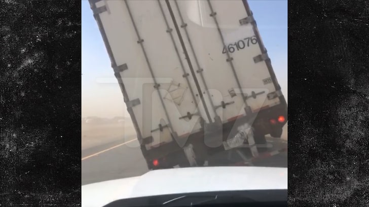 Strong Wind Nearly Topples Semi-Truck in Wild Video