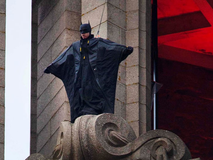 Batman Stuntman Wears Hefty-Bag Like Bat Suit