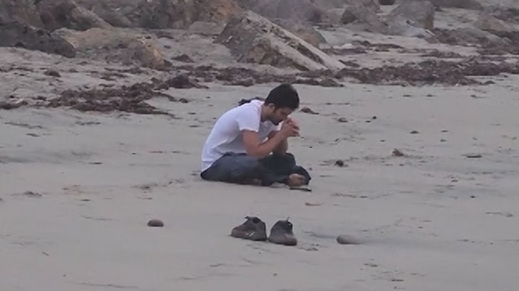 Demi Lovato's Ex Max Ehrich Sulks at Beach Where He Proposed to Her