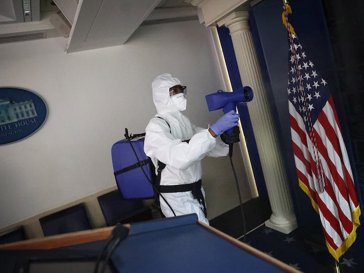 White House Sanitizes the Hell Outta Press Room Amid COVID Outbreak