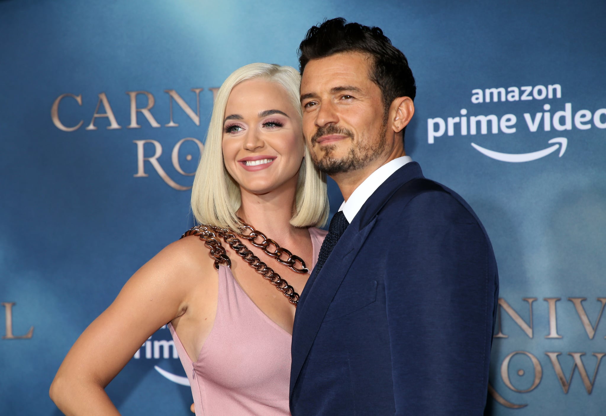 HOLLYWOOD, CALIFORNIA - AUGUST 21: Katy Perry and Orlando Bloom attend the LA premiere of Amazon's