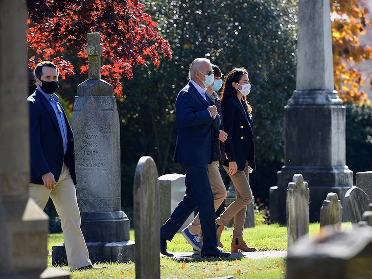 Joe Biden Visits Gravesite of Son, Beau, After Attending Church