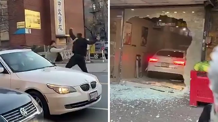 Wild Parking Spot Brawl in NYC Turns Into Violent Road Rage Crash