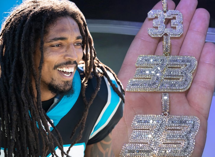 NFL's Tre Boston Gets Diamond #33 Pendants For Whole Family, Even Baby!