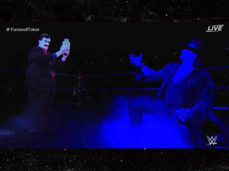 The Undertaker Retires from WWE After 30 Years with Fire, Explosions & Hologram!