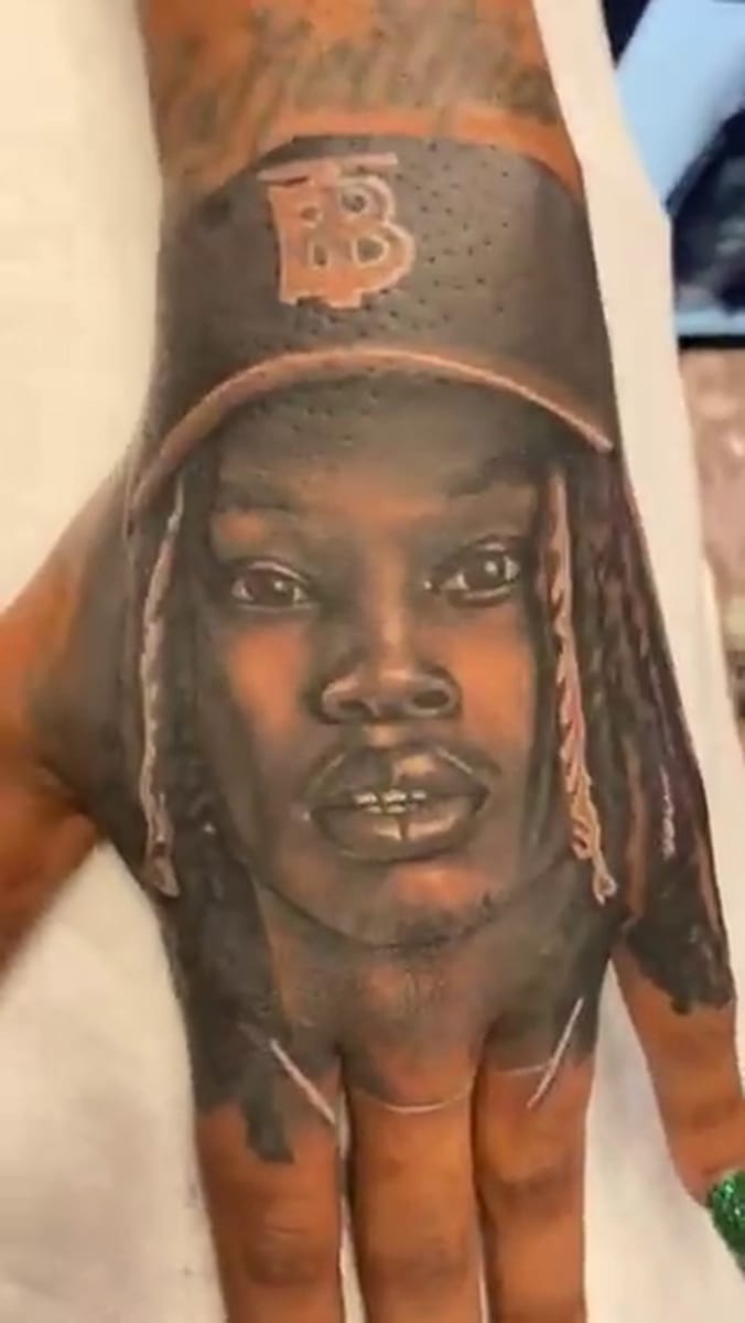 Asian Doll Gets Portrait Of King Von Tattooed Onto Her Hand!! (Pics)