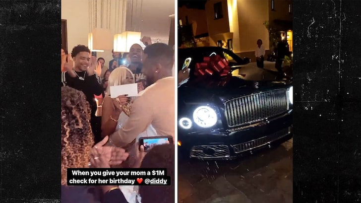 Diddy Surprises Mom with $1 Mil and New Bentley for 80th Bday
