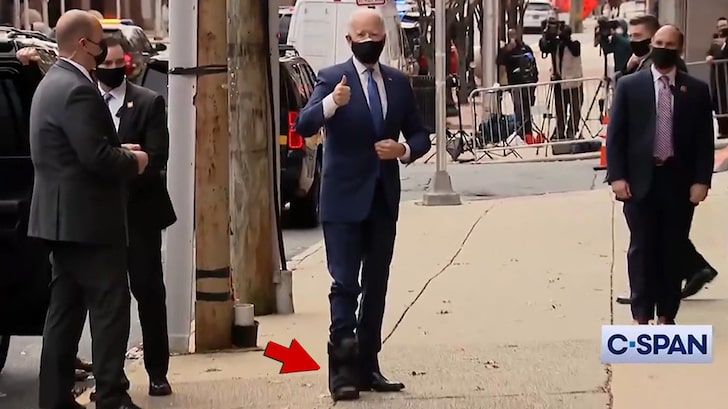 Joe Biden Steps Out in Protective Boot After Breaking Foot