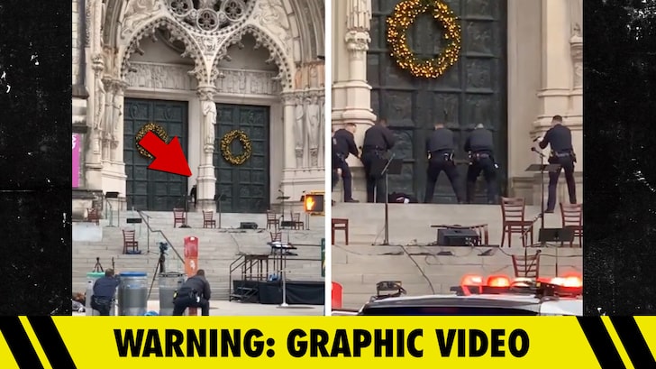NYC Cathedral Shooting Captured on Video, Gunman Killed by Cops