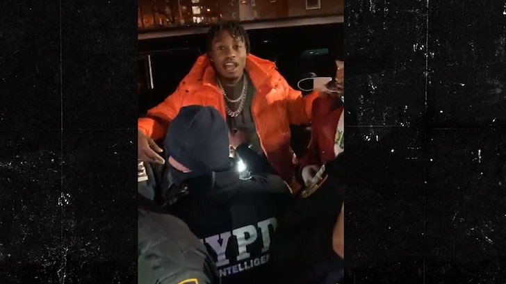 Rapper Lil Tjay Swarmed by NYPD Police During Music Video Shoot