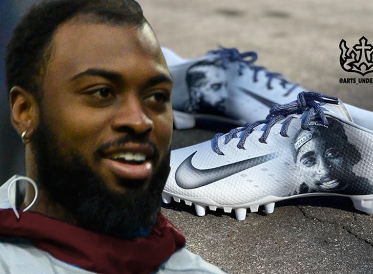NFL's J.D. McKissic Honors Tupac, Nipsey Hussle With Rap-Inspired Cleat Design