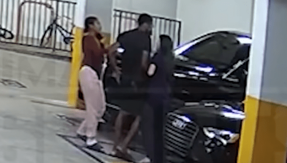 Rajon Rondo's GF Punches Woman In Parking Lot !!