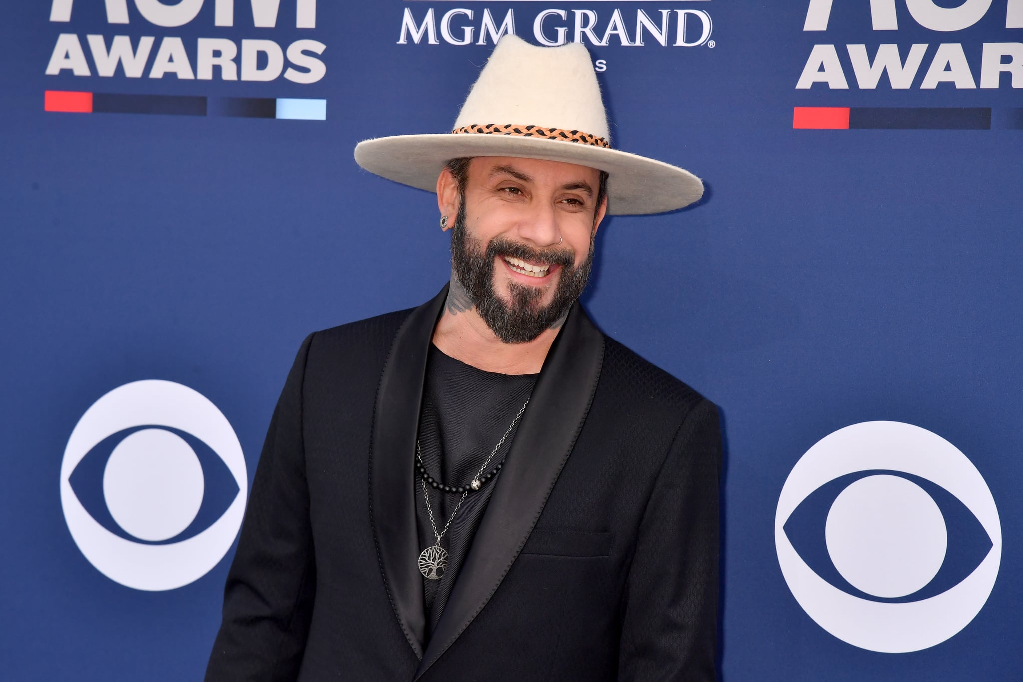 LAS VEGAS, NEVADA - APRIL 07: AJ McLean attends the 54th Academy Of Country Music Awards at MGM Grand Hotel & Casino on April 07, 2019 in Las Vegas, Nevada. (Photo by Jeff Kravitz/FilmMagic)