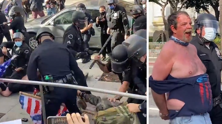 Trumpers, BLM Protesters Clash in Violent L.A. Confrontation