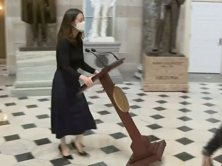 Nancy Pelosi's Lectern Taken by Rioter Returns to Capitol