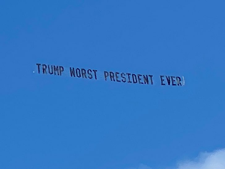 Trump Greeted with Skywriter Banner at Mar-a-Lago, 'Pathetic Loser'