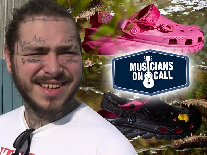Post Malone Helps Donate New Custom Line of Crocs to Hospital Workers