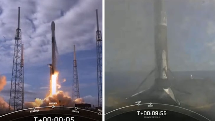 Spectacular SpaceX Launch with Reusable Booster Nailing Landing
