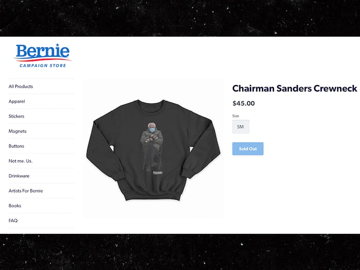 Bernie Sanders Inauguration Meme Sweatshirts Sell Out Fast