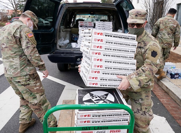 Cargo Van Load of Pizza Delivered to National Guard Troops in D.C.