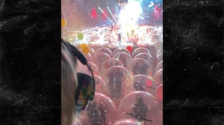 Flaming Lips Perform at Space Bubble Concert In Oklahoma City