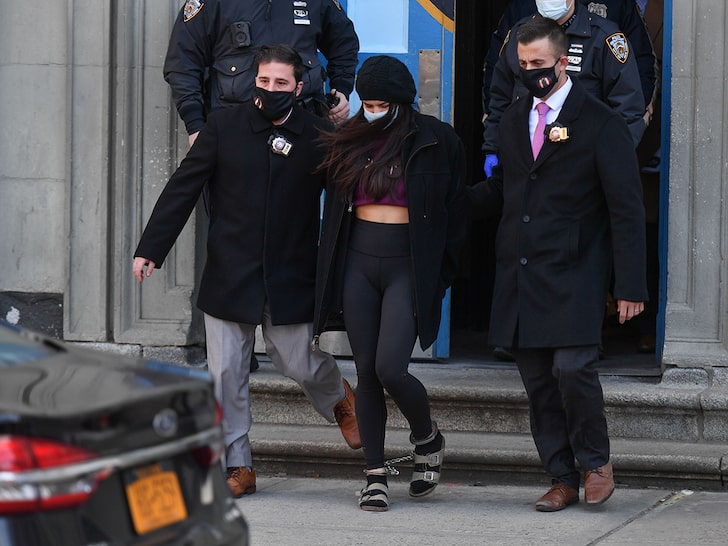 Miya Ponsetto Led Off to Court for Arraignment in NYC, Feet Shackled