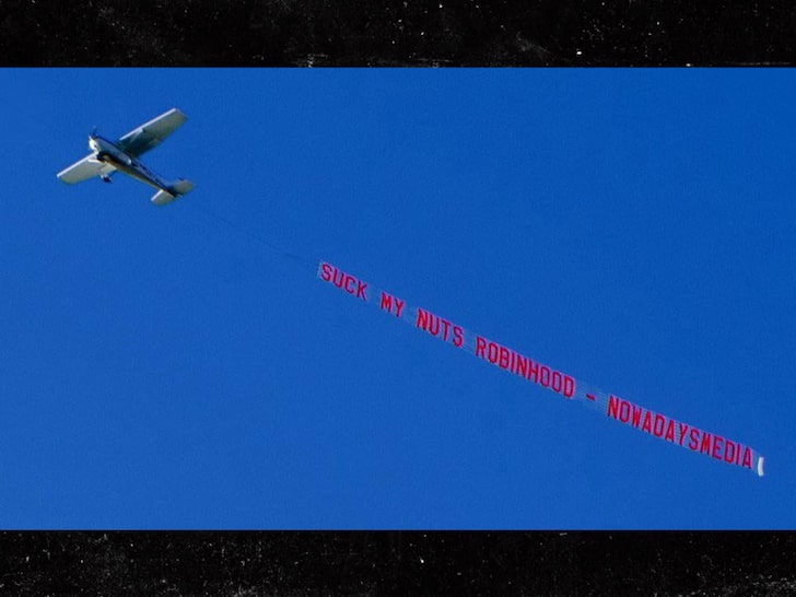 Plane Flies Over Robinhood HQ with 'Suck My Nuts' Banner