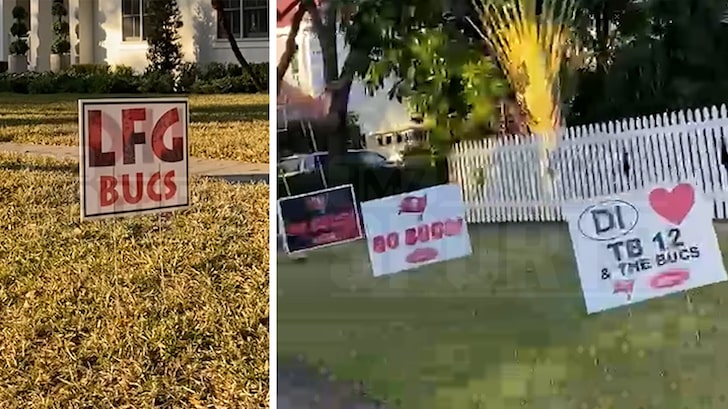 Tom Brady's Tampa Street Flooded W/ Support For Bucs QB, 'My Neighbor's The G.O.A.T.!'