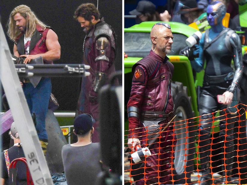 Love And Thunder Set Photos Tease Costume Upgrades For Chris Hemsworth And Chris Pratt