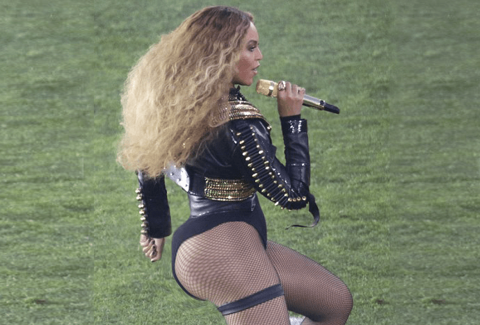 This image is a dramatization of Beyonce's alleged fake new booty