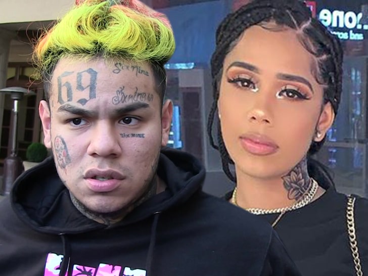 6ix9ine's Baby Mama Fears His Beefs Put Their Daughter in Danger