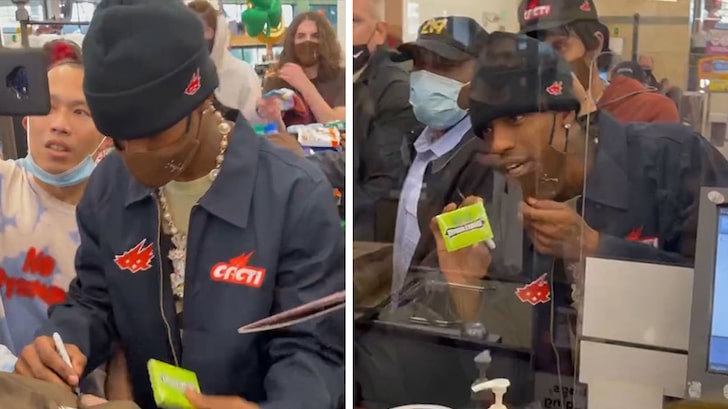 Travis Scott Causes Chaotic Scene at Grocery Store