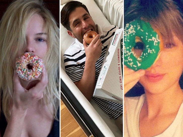 Celebrities Eating Donuts