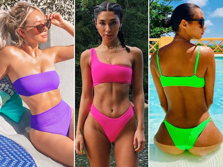Bright Babes In Neon Swimsuits